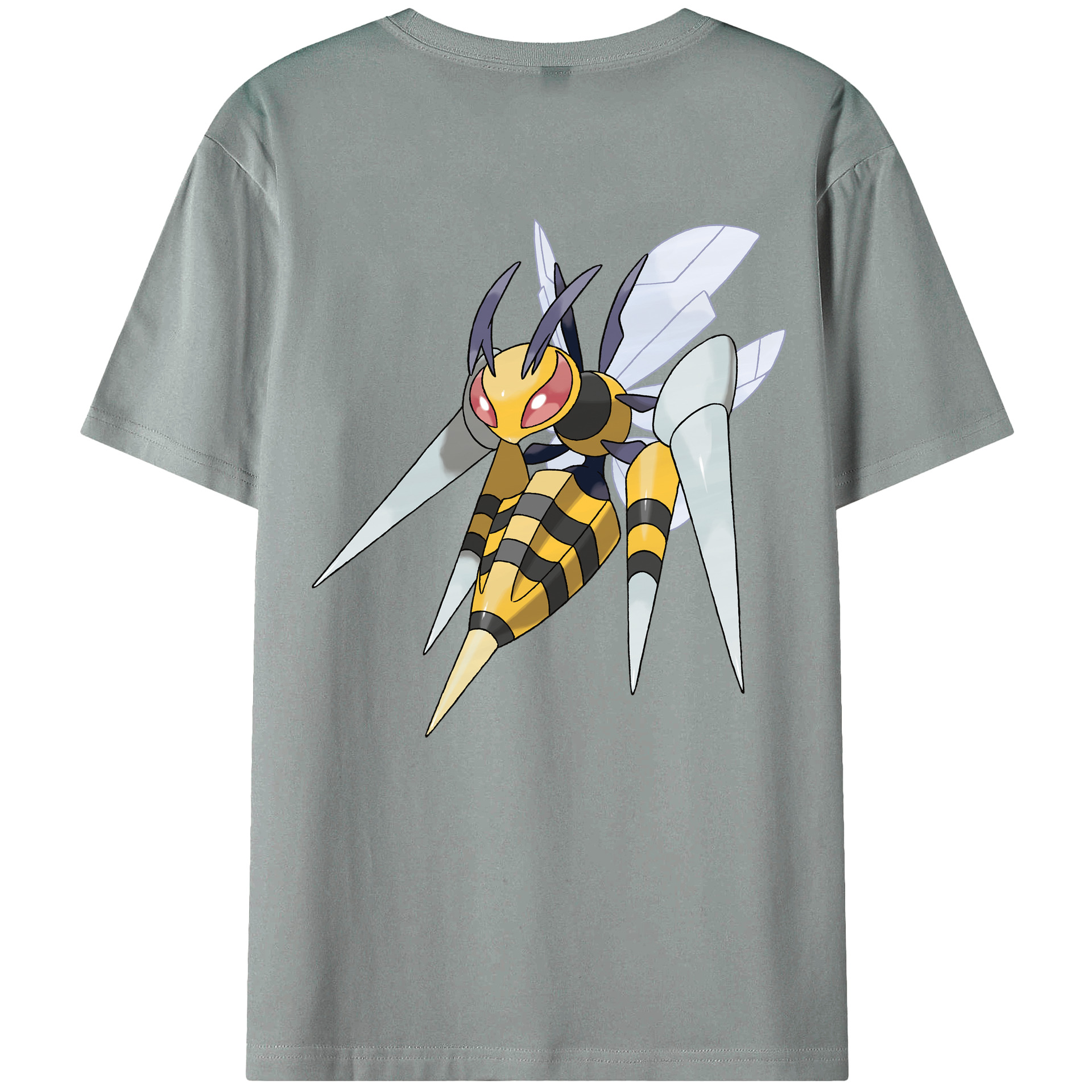 （画像用） ポケットモンスター Pokémon 綿100％ メンズ半袖Tシャツ（バックプリント） 通気性